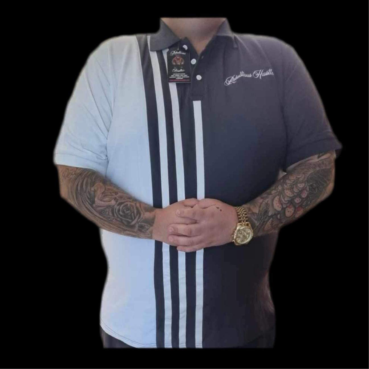 Rebellious Hustler Polo Shirt x2 FOR £35