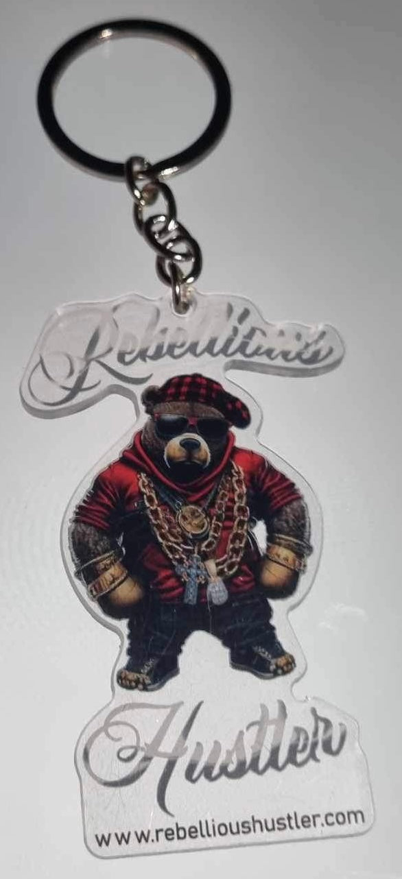 Rebellious Hustler Acrylic Logo Keyring