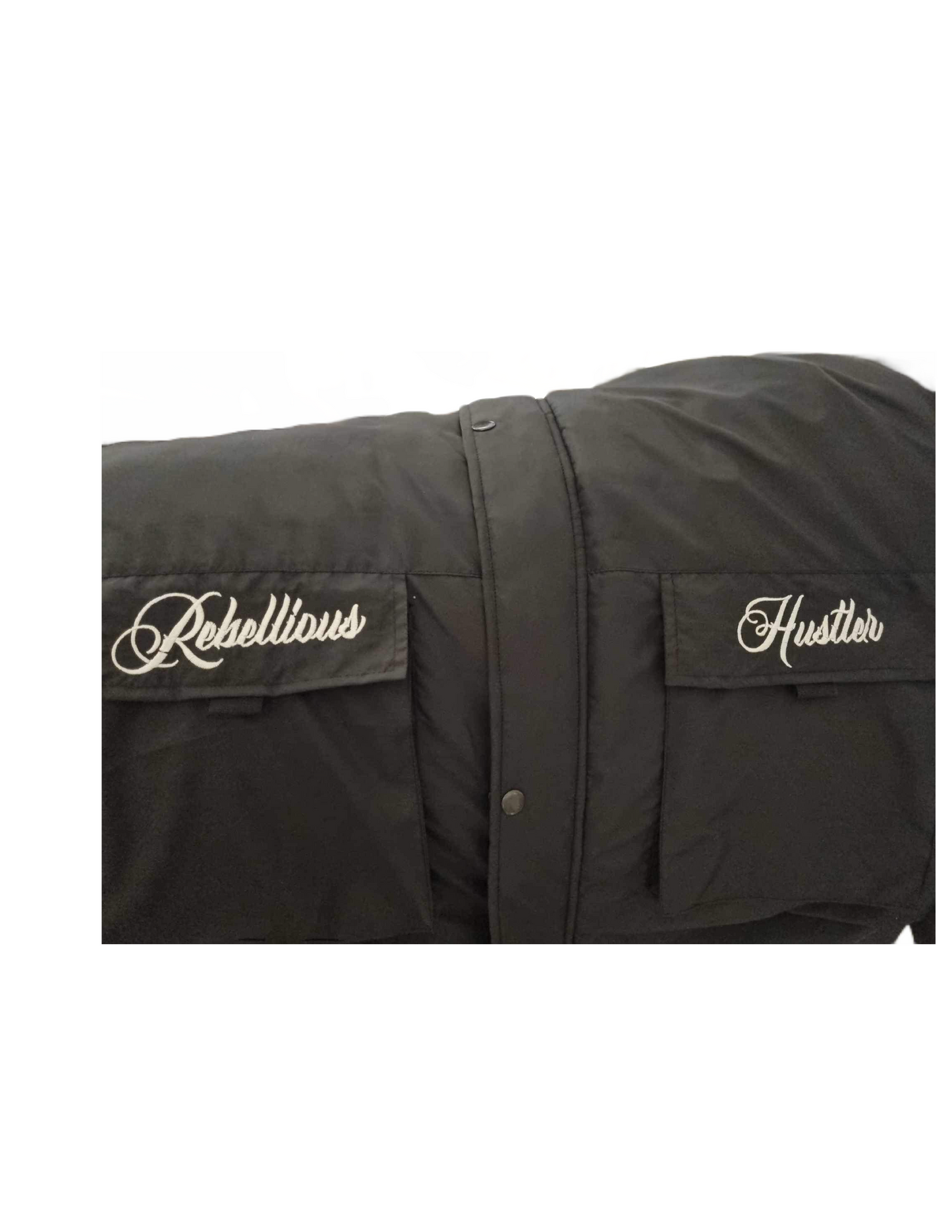 Men’s BLACK Rebellious Hustler Winter Coats
