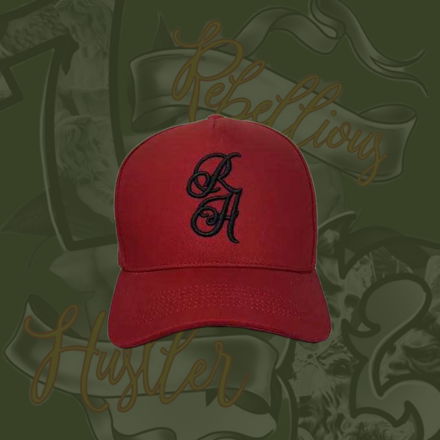 Red Rebellious Hustler Cap UNISEX